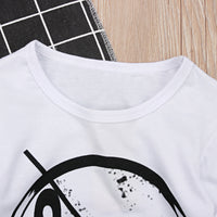 Girls' short sleeve long pants two piece set