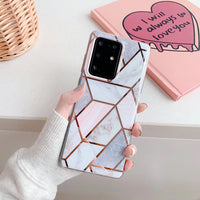 Stitching marble phone case