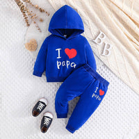 Hooded Printed Sweater Trousers Suit Casual All-matching