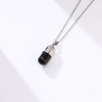 Titanium Steel Pill Necklace Thread Opening And Closing Seal