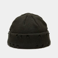 Hole knitted wool hat