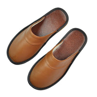 Home furnishing indoor leather Baotou slippers