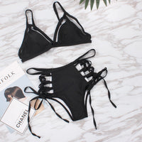 Sexy strap bikini split swimsuit