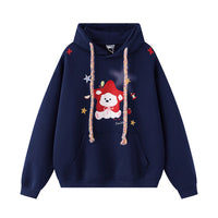 Starry Puppy Print Hoodie For Women Hooded Top