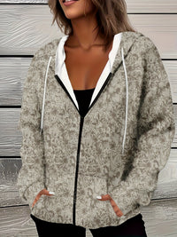 Casual All-matching Fashion Trendy Plaid Stitching Breathable Zipper Sweater
