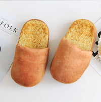 Simulated Bread Home Slippers Indoor Lovers Floor Protection Slippers Cotton Slippers for Men and Women in Autumn and Winter