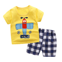 Children's Summer Short-sleeved Cotton T-shirt Set Short-sleeved Shorts Two-piece Set