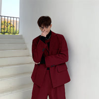 Irregular Tie Tie Tie Loose Profile Suit Men's Asymmetrical Suit Coat