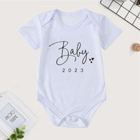 Baby Alphabet Print Newborn White Triangle Bodysuit
