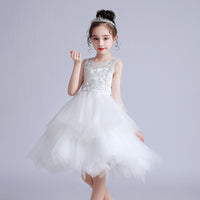 Fluffy dress skirt female flower children's wear