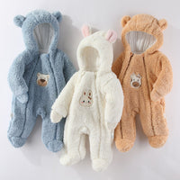 Winter Clothes Thickened Cotton Baby Clothes Infant Autumn And Winter Set