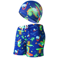 Summer Children's Cute Cartoon Beach Pants Swimming Cap Suit
