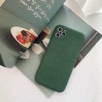 Simple short flannel phone case