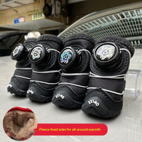 Dog Shoes For Fall And Winter Padded With Cotton And Featuring Buttons