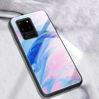 Marbled glass phone case
