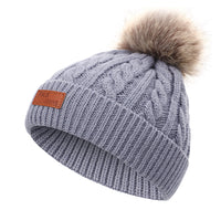 Cute wool ball knitted hat