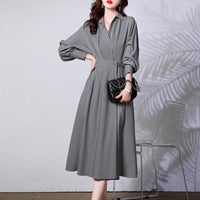 New Elegant Long Dress With A Cinched Waist For A Slimming Captivating Silhouette