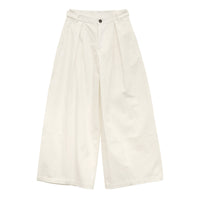 Womens Structured Three-dimensional Pleated Loose-fit Wide-leg Pants