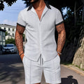 European And American Ins Fashion Men's Digital Printing Casual Short Sleeve Suit