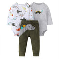 Three-piece Printed Baby Romper One-piece Suit