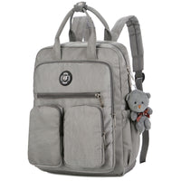 Nylon backpack college wind big school students large capacity multi-function backpack tide