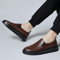Fashion Men's Cowhide Noodle Casual Shoes