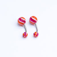 Mixed Color Acrylic Navel Ring Set