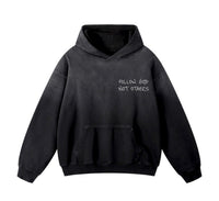 American-style Loopback Fabric Hoodie With A Mottled Wash And Gradient Effect