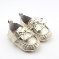 Leather Tassel Bow Peas Shoes British Style