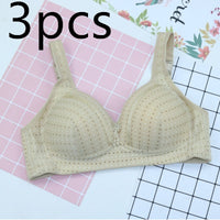 New Bra Cotton Bowl Thin Vest Style Middle-Aged And Elderly Adjustable Large Size Vest Style Big Cup Underwear Without Steel Ring