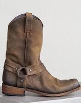 Square heel low heel mid tube men's boots trend