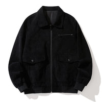 Men's Jacket All-match Work Handsome Top Trendy Youth Corduroy Jacket
