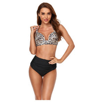 Sexy Printed High-waisted Two-piece Swimsuit