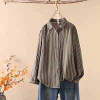 Artistic Yarn Dyed Striped Womens Top