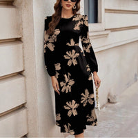 New Womens Retro Soft-style Printed Dress