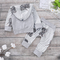 Long-sleeved striped elephant sweater