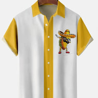 Men's Printed Loose Casual Short Sleeved Shirt
