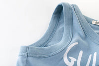 Fashion Boys Sleeveless Sling Cartoon Baby Top