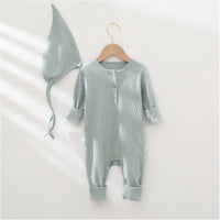 Solid Color One-piece Romper for Infants
