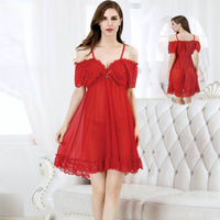 Sexy sling nightdress female lace perspective outfit