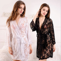 Rose pattern sexy nightdress