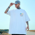 Men's American-style Graffiti Instagram-inspired Oversized Loose-fit Short-sleeve Shirt