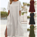 Women's Plus-Size Long Casual Loose Dress