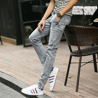 Slim fit little feet casual black long pants