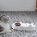 Xiaopei Cat Bowl Oblique Mouth Double Bowl Drinking Water Adjustable