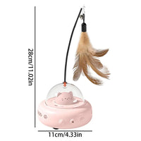 Electric Cat Interactive Toy Pet Toys With Feather Cat Teaser Wand Rechargeable Electric Sensing Pet Toys For Chasing Training