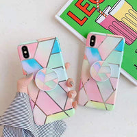 Galvanized marble mobile phone case