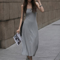 Versatile Slim-fit Striped Slip Dress For Women