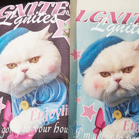 Men's Cartoon Cat Printing Couple Loose Long-sleeved Sweater Sweatshirt Men's Coat