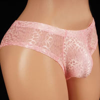 Men's Low Waisted Lace Transparent Soft Briefs